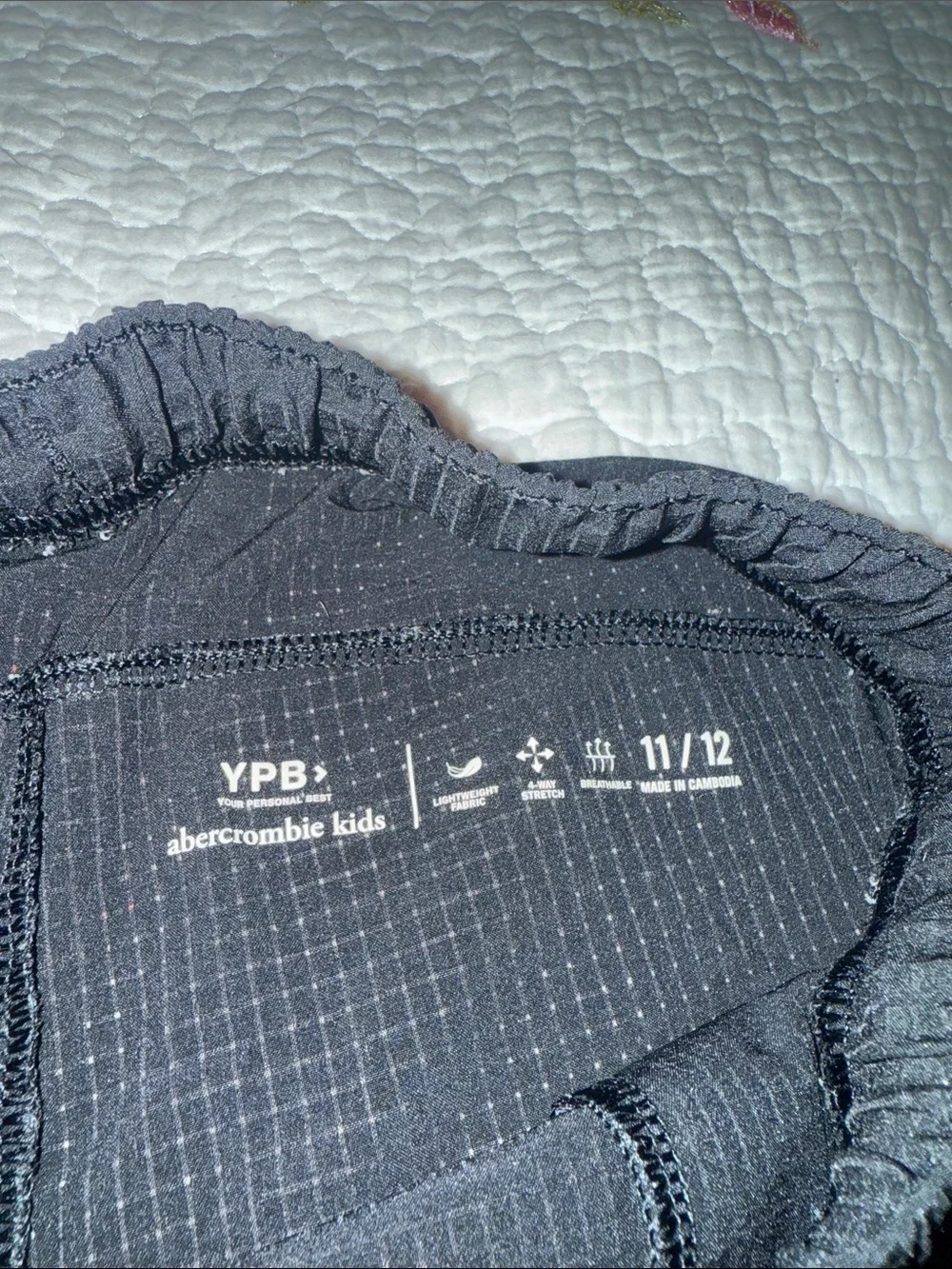 abercrombie kids black shorts